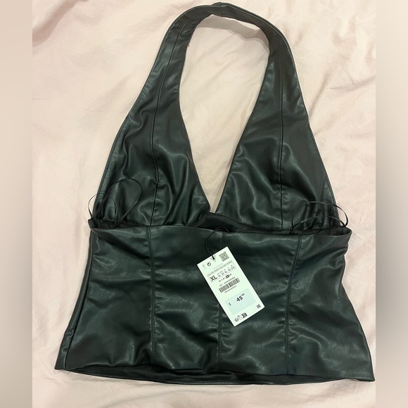 ZARA faux leather halter top - Picture 11 of 14